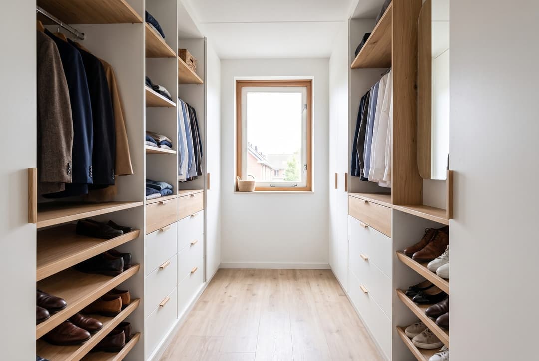 Inloopkast op maat: in een kleine kamer